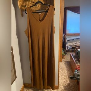 Ribbed maxi dress from old navy -rusty brown color